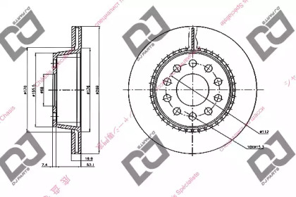 Тормозной диск DJ PARTS BD1925